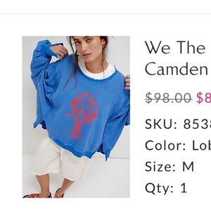 We The Free Camden Sweatshirt Free People